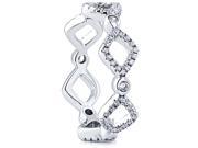 Doma Jewellery SSRZ6646 Sterling Silver Ring With Micro Set CZ Size 6