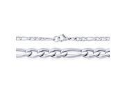 Doma Jewellery SSSSN05318 Stainless Steel Necklace Figaro Style 4.5 mm. Length 18 2 18 in.