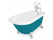 American Bath Factory T040F CH P Jester 54 in. Splash Of Color Acrastone Bath Tub Small