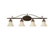 Feiss VS12504 WAL Drawing Room 4 Light Vanity Fixture Walnut