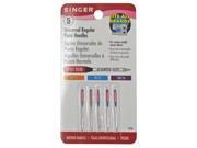 Singer 4766 5 Count Assorted Sizes Universal Regular Point Sewing Machine Needle