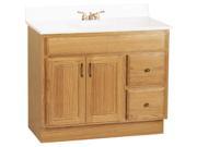 RSI Home Products Sales CBV18037C Wilmington 36.5 x 18.5 in. Oak Finish Combo Vanity