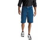 Dickies 3993SNB 38 Mens Relaxed Fit Carpenter Utility Short 9.5 in. Stonewashed Indigo Blue 38