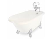 American Bath Factory T041F WH B Jester 54 in. Bisque Acrastone Bath Tub Large