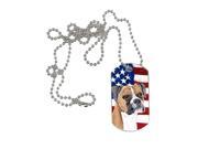 Carolines Treasures SC9113DT USA American Flag with Boxer Dog Tag