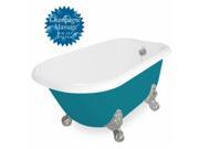 American Bath Factory T041A SN L P DM 7 Champagne Jester 54 in. Splash Of Color Acrastone Tub Drain Satin Nickel Metal Finish Large