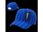 Decky 208 RYL Pin Striped Adjustable Ball Cap Royal