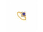 Fine Jewelry Vault UBJ8801Y14DS 101RS7 Sapphire Diamond Engagement Ring 14K Yellow Gold 1.00 CT Size 7
