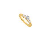 Fine Jewelry Vault UBNR50312AGVYCZ CZ Engagement Ring in Yellow Gold Vermeil