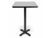 OFM XTC24SQ GRYNB 24 in. Square X Style Base Cafe Table Gray