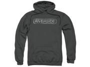 Trevco Concord Music Riverside Distressed Adult Pull Over Hoodie Charcoal Large