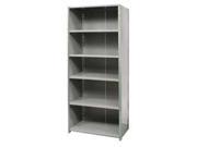 Hallowell F5521 12HG Hallowell Hi Tech Free Standing Shelving 36 in. W x 12 in. D x 87 in. H 725 Hallowell Gray 6 Adjustable Shelves Stand Alone Unit Closed Sty