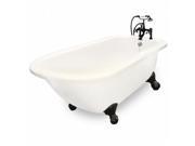 American Bath Factory T050F OB B Trinity 60 in. Bisque Acrastone Bath Tub Small