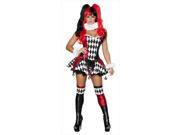 Roma Costume 14 4371 AS S 3 Pieces Court Jester Cutie Small Black Red