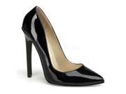 Pleaser SEXY20_B 7 Stiletto Pointed Toe Pump Shoe Black Size 7