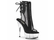 Demonia EMI303_WVL BPT 10 2 in. Platform 5 Eyelet Lace Saddle Shoe with Side Spikes Black and White Size 10