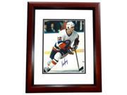 8 x 10 in. Mike Bossy Autographed New York Islanders Photo Mahogany Custom Frame
