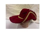 Alexander Costume 70 213 R Hat Cavalier Deluxe Red Large