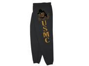 Fox Outdoor 64 7671 XXXL Mens United State Marines Corps With Bulldog One Sided imprint Sweatpant Black 3 XL