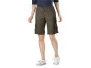 Dickies FR327RGE 18 Womens Relaxed Fit Cotton Cargo Short Rinsed Grape Leaf