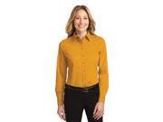 SanMar L608 Port Authority Ladies Long Sleeve Easy Care Shirt Steel Gray Small