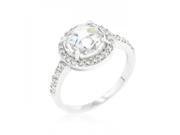 Icon Bijoux R08337R C01 05 Halo Style Faceted Engagement Ring Size 05