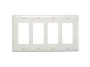 Pass Seymour TP264WCC10 Wall Plate 4 Gang White