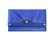 McKlein 11308 Eveline Tri Fold Snap Closure Wallet Blue