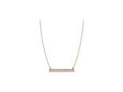 Fine Jewelry Vault UBPDBK7200AGVRCZ Quarter Carat Prong Set CZ Necklace in 14K Rose Gold Vermeil