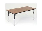 Correll A2448 Rec 06 Rectangular Activity Table with Standard Legs in Medium Oak