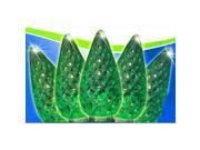 NorthLight Faceted Green LED C6 Christmas Lights Green Wire Set Of 50