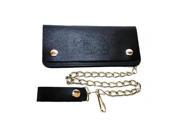 Leather In Chicago LICWB2 E 05 Bifold Chain Wallet 7.5 x 3.5 in. Embossed Eagle