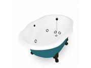 American Bath Factory T201A OB L P Whirlpool Caspian 72 in. Splash Of Color Acrastone Tub Drain No Faucet Holes Large