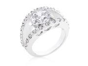 Kate Bissett R08356R C01 08 Clear Split Band Engagement Ring Size 8