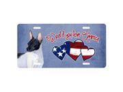 Carolines Treasures SS4992LP Woof If You Love America Rat Terrier License Plate