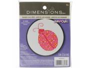 Dimensions 72 73823 Learn A Craft Ladybug Stamped Cross Stitch Kit 3 Round