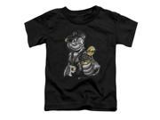 Trevco Popeye Get More Spinach Short Sleeve Toddler Tee Black Large 4T
