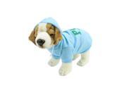 NorthLight Large Cotton Property of Pup Dog Hooded Sweatshirt Baby Blue Green