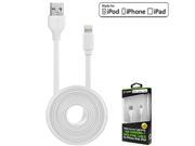 Cellet DAAPP5TFWT 4 ft. Lightning 8 Pin Flat Wire Charging Data Sync Cable White