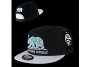 Decky W77 BLKWHT Acrylic Vinyl California Republic Cap Black White