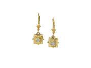 Fine Jewelry Vault UBNER40178Y14D April Birthstone Diamonds Square Earrings in 14K Yellow Gold