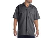 Dickies 1574CH 4X Mens Short Sleeve Work Shirt Charcoal 4X
