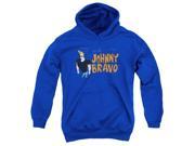 Trevco Johnny Bravo Johnny Logo Youth Pull Over Hoodie Royal Blue Small