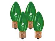 NorthLight Transparent Green C9 Christmas Replacement Bulbs 4 Pack