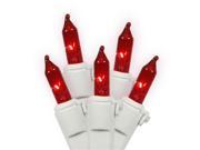 NorthLight Red Mini Christmas Lights White Wire Set Of 35