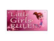 Smart Blonde BP 138 Little Girls Rule Novelty Metal Bicycle License Plate