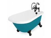 American Bath Factory T040F OB P Jester 54 in. Splash Of Color Acrastone Bath Tub Small