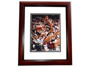 8 x 10 in. George Gervin Autographed San Antonio Spurs Photo with ICE Inscription Mahogany Custom Frame