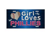 Smart Blonde LP 8084 This Girl Loves Her Phillies Novelty Metal License Plate