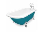American Bath Factory T061F CH P Maverick 67 in. Splash Of Color Acrastone Bath Tub Large